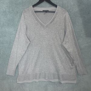 Lane Bryant Womens‎ Preppy Sweater Size 22/24 Gray Fall Neutral Cozy Minimalist